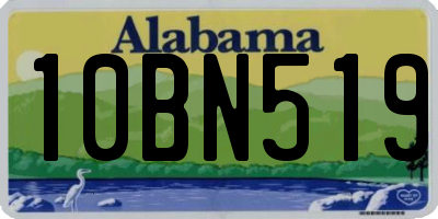 AL license plate 10BN519