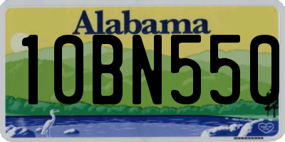 AL license plate 10BN550