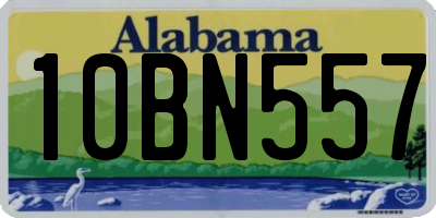 AL license plate 10BN557