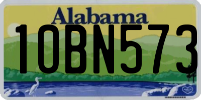 AL license plate 10BN573