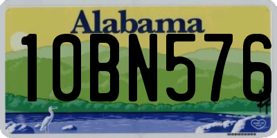 AL license plate 10BN576