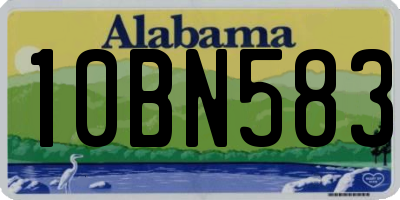AL license plate 10BN583