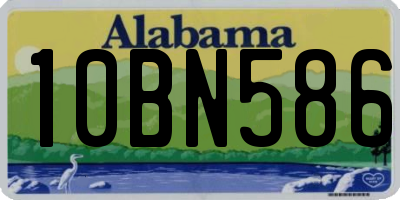AL license plate 10BN586
