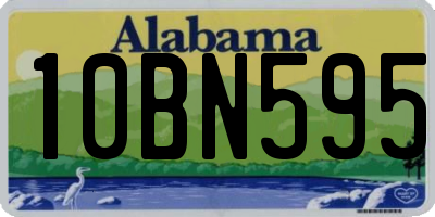 AL license plate 10BN595
