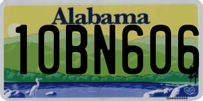 AL license plate 10BN606