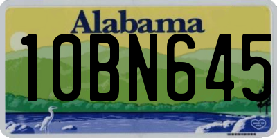 AL license plate 10BN645