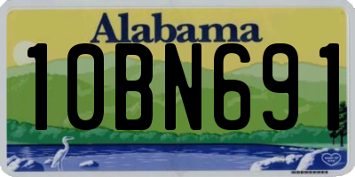AL license plate 10BN691