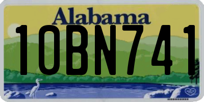 AL license plate 10BN741