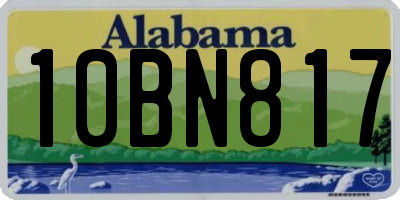 AL license plate 10BN817