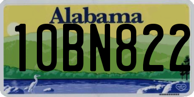 AL license plate 10BN822