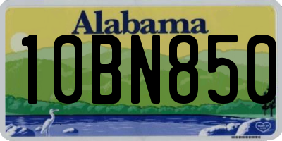 AL license plate 10BN850