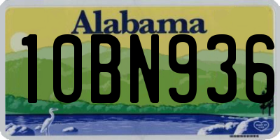 AL license plate 10BN936