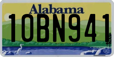 AL license plate 10BN941
