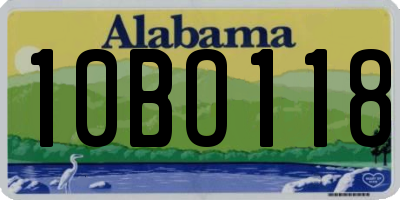AL license plate 10BO118
