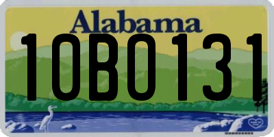 AL license plate 10BO131