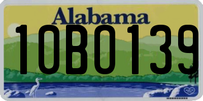 AL license plate 10BO139