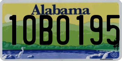 AL license plate 10BO195