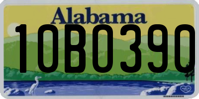 AL license plate 10BO390