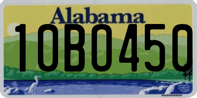 AL license plate 10BO450