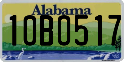 AL license plate 10BO517