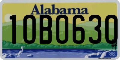 AL license plate 10BO630
