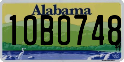 AL license plate 10BO748