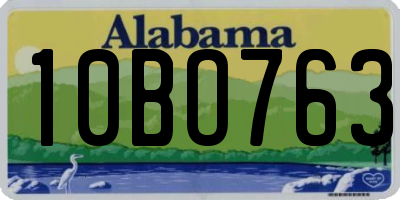 AL license plate 10BO763