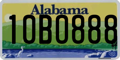 AL license plate 10BO888