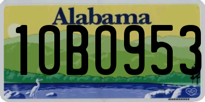 AL license plate 10BO953