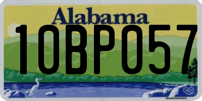 AL license plate 10BP057