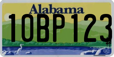AL license plate 10BP123