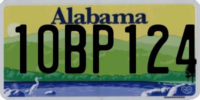AL license plate 10BP124