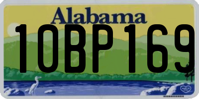 AL license plate 10BP169