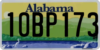 AL license plate 10BP173