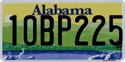 AL license plate 10BP225