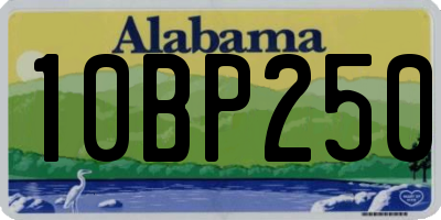 AL license plate 10BP250