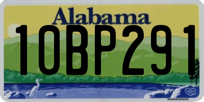 AL license plate 10BP291
