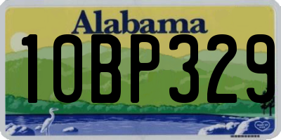 AL license plate 10BP329