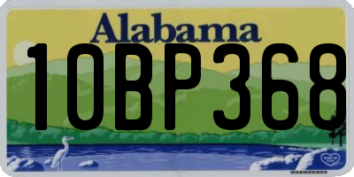 AL license plate 10BP368