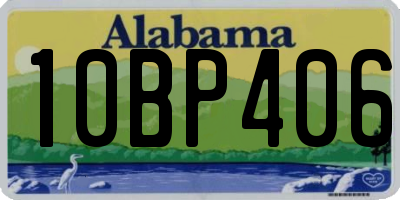 AL license plate 10BP406