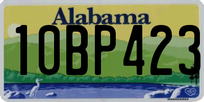 AL license plate 10BP423
