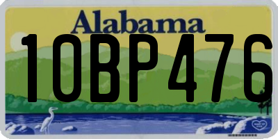 AL license plate 10BP476