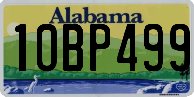 AL license plate 10BP499