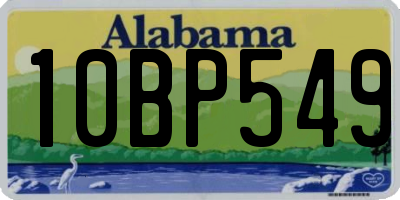 AL license plate 10BP549