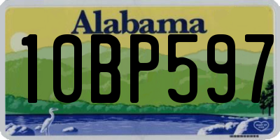 AL license plate 10BP597
