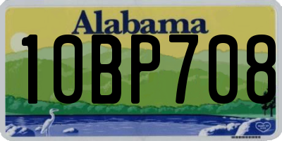 AL license plate 10BP708