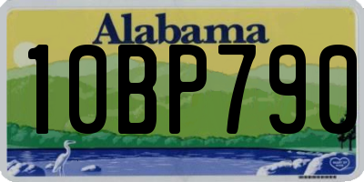 AL license plate 10BP790