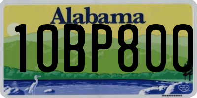 AL license plate 10BP800