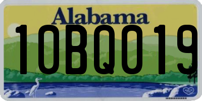 AL license plate 10BQ019