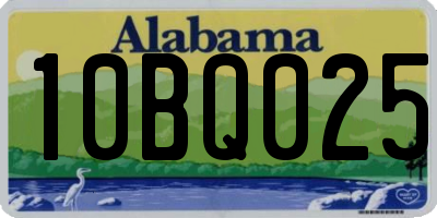 AL license plate 10BQ025